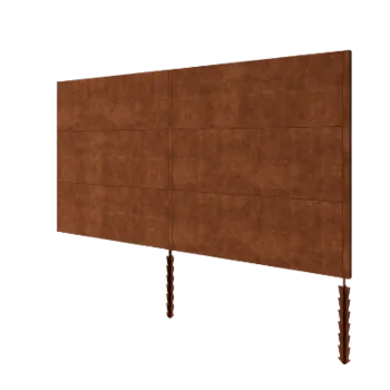 Ogrodzenie panelowe ze stali corten H3 - Kompletny zestaw - 372 x 6 x 190 cm