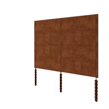 Ogrodzenie panelowe ze stali corten H4 - Kompletny zestaw - 258 x 6 x 190 cm