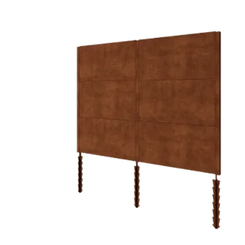 Ogrodzenie panelowe ze stali corten H3 - Kompletny zestaw - 258 x 6 x 190 cm