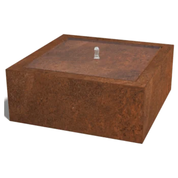 Fontanna ogrodowa ze stali corten - Lyra - 100 x 100 x 40 cm