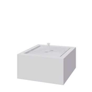 Fontanna ogrodowa z aluminium - Lyra - 80 x 80 x 40 cm - RAL9010 matowy (biały) - Z oświetleniem LED